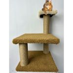 Peluş Dokulu Yavru Kedi Için 46 cm Kedi Tırmalama Tahtası Soft Sevilen Renkler - Kahve