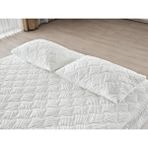 Peluş Dokumalı Kılıf Alez (Sıvı Geçirmez) Yıkanabilir - 180 x 200 cm - Beyaz
