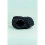 Peluş Donut Kedi Yatağı - Peluş Donut Kedi Tüneli - Koyu Gri - 60 CM - LARGE