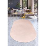 Peluş Halı Pembe Cool Yıkanabilir Oval Post Kesme Yolluk Kilim Salon Halısı Modelleri