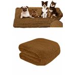 Peluş Kahve Kedi Köpek Yatağı Battaniyesi Evcil Kedi Minderi Kedi Evi Kulübesi Matı Örtüsü 60X90 cm