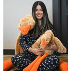 Pelüş Kaz, Oyuncak, Yastık,Hamile Yastığı, Beyaz Kuğu Doldurulmuş Hayvan, Komik Ördek Peluş Bebek, Sevimli Kaz Peluş Oyuncak Doldurulmuş Hayvanlar Çocuklar için Oyuncak Hediyeleri (No:3 Kahve 140)