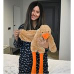Peluş Kaz Yastık Uyku Arkadaşı - Şeker Gibi Yumuşak ve Konforlu 1 Adet - Kahverengi