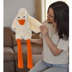 Pelüş Kaz,Oyuncak, Yastık,Hamile Yastığı, Beyaz Kuğu Doldurulmuş Hayvan, Komik Ördek Peluş Bebek, Sevimli Kaz Peluş Oyuncak Doldurulmuş Hayvanlar Çocuklar için Oyuncak Hediyeleri (No:4 Krem)