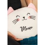 Peluş Kedi Yastık Çocuk Odası Peluş Kedi Yastık - 53 x 37 cm - Beyaz