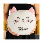 Peluş Kedi Yastık - Renkli - Standart