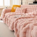 Peluş koltuk örtüsü, antrasit, oturma odası örtüsü, rahat, yumuşak, rahat, eğlenceli, sarılma battaniyesi, bulanık kanepe örtüsü, koruyucu örtü, kanepe, kanepe için