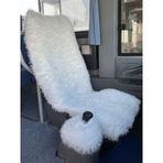 Peluş Koltuk Örtüsü renk-beyaz
