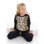 Peluş Leopar Kız Çocuk Eşofman Takım