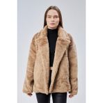 Peluş Mont - Krem