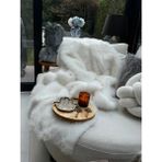 Peluş Örtü Kaymaz Koltuk Örtüsü Lolita Koltuk Örtüsü 200 x 150 cm - Beyaz