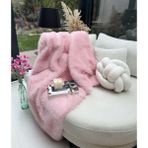 Peluş Örtü Kaymaz Koltuk Örtüsü Lolita Koltuk Örtüsü 200 x 150 cm - Pembe