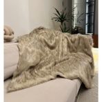 Peluş Örtü Kaymaz Koltuk Örtüsü Tibet Koltuk Örtüsü 200 x 75 - Kül Grisi