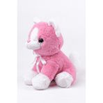 Peluş Oyuncak Oturan Kedi Çift Renkli 30 Cm – Pembe Beyaz