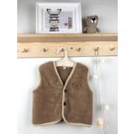 Peluş Polar Bebek Yelek Wellsoft Ayı Açık Kahve