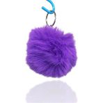 Peluş Ponpon Anahtarlık Mor