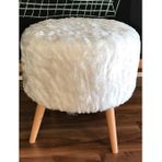 Peluş Puf Beyaz