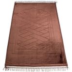 Peluş Seccade Kahverengi - 80 x 120 cm