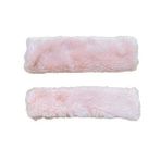 Peluş Seyahat Emniyet Kemer Pedi Kılıfı 2'li Pudra Pembe