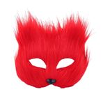 Pelüş yarım maske, tilki, cadılar bayramı maskesi, korku, kürk, tilki, yarım maske, hayvan kostümü, cadılar bayramı, kaplan, karnaval maskesi, yüz maskesi, yetişkinler ve çocuklar için aksesuar