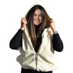 Pelüş Yelek,Sweat,Pelüş Mont,sıcak Tutan Yelek, Yılbaşı Hediyesi (Krem, Standart)