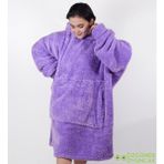 Peluşcu Dayı Welsoft Peluş Polar Giyilebilir Battaniye Pijama - 70 x 110 cm - Lila