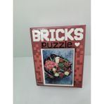 Peluvel - Bricks Puzzle Çiçek Buketi 100 Parça Yapboz | 10X15 cm