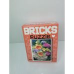 Peluvel - Bricks Puzzle Renkli Çiçek Aranjmanı 100 Parça Yapboz - 10X15 cm - Z8536