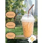 Pem Ambalaj 14 OZ Plastik Pet Milkshake Limonata Bardak Kapak Pipetli 100 Adet