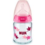 Pembe 120 ml Cam Biberon Isı Göstergeli, Güvenle Kullanabileceğiniz Pratik Ürün - Ahşap - Bej