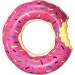 Pembe 75 cm Şişme Donut Simit, Renkli ve Eğlenceli Şişme Oyuncak - Seçenek 1