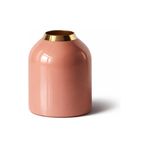 Pembe Altın Metal Emaye Vazo