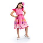 Pembe Barbie Taçlı Kız Çocuk Doğum Günü Parti Elbisesi