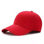 Pembe Basic Unisex Spor Düz Şapka Kep Kırmızı Tek Ebat