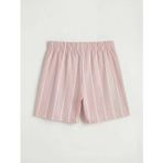 Pembe Beli Lastikli Çizgili Kız Çocuk Pijama Şort