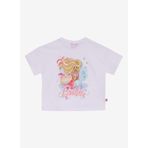 Pembe - Beyaz Kız Çocuk Desenli Pijama Takımı BRB5SG-PJM6078