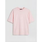 Pembe Bisiklet Yaka Penye Erkek Tişört