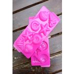 Pembe Buz Kalıbı - Buz Küpü - Şekilli Buzluk - Deniz Mahsülleri (Kapaklı) 2 Parça