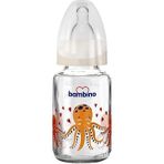 Pembe Cam Biberon 125 Ml, Sağlıklı ve Güvenli Bebek Beslenme Için Ideal - Ahşap - Bej