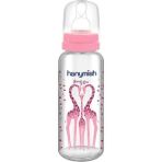 Pembe Cam Biberon 240ML, Sağlıklı ve Şık Bebek Besleme Malzemesi