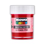 Pembe Cam Boyası Vitray Boyası 25 ML 1 Adet Nova Color Su Bazlı P Pembe