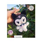 Pembe Çarşı Sanrio Kuromi Peluş Anahtarlık 1 Adet