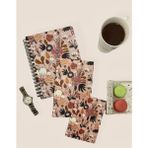 Pembe Çiçekli 3'lü Set Süresiz Ajanda Haftalık Planlayıcı-Çizgisiz Defter-Çizgisiz Not Defteri - Renkli - tek - 13*20