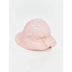 Pembe Çiçekli Kız Bebek Bucket Şapka