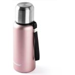 Pembe Çift Katmanlı Süzgeçli Paslanmaz Çelik Termos 600ML