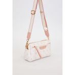 Pembe Çizgi Kuşaklı Omuz Çantası - 25 cm