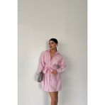 Pembe Çizgili Poplin Gömlek Elbise
