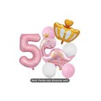 Pembe Dinazor Folyolu Yaş Balon Set, 5 443467546756
