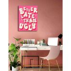 Pembe Duvar Tuval Poster