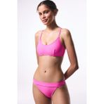 Pembe Düz Çıkarılabilir Kaplı Bikini Üstü - 36